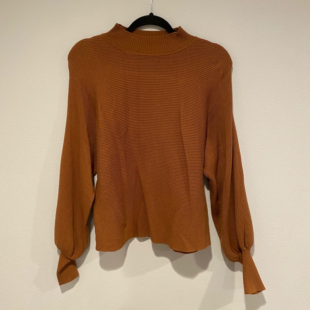 Rust mockneck sweater